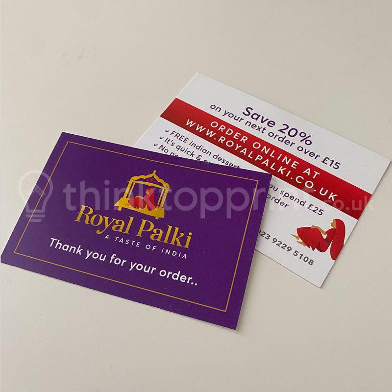 450gsm Business Cards with FREE Delivery Thinktop Print