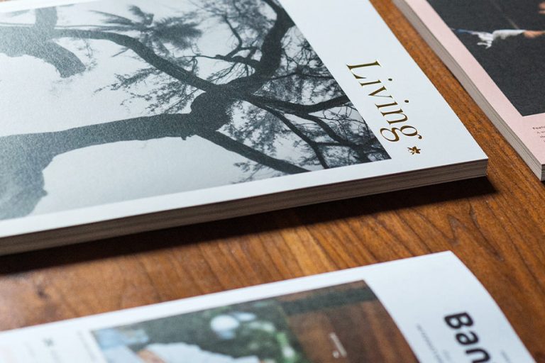 Business cards laid on table