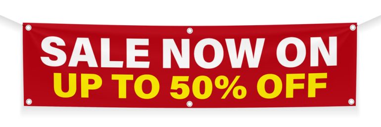 Sale now on banner printing