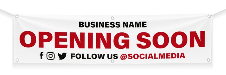 Shop opening soon banner
