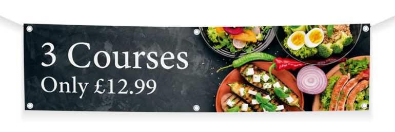 Restaurant banner printing