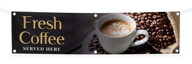 Banner for coffee shop
