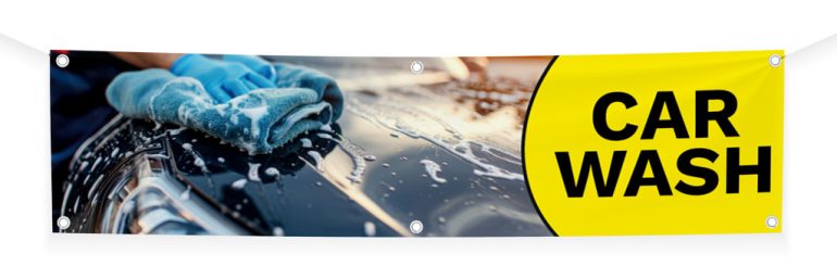 Car wash banner printing